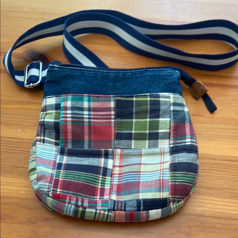 Plaid Patchwork Crossbody Bag